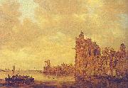 Jan van de Cappelle River Landscape with Pellekussenpoort, Utrecht and Gothic Choir Norge oil painting reproduction